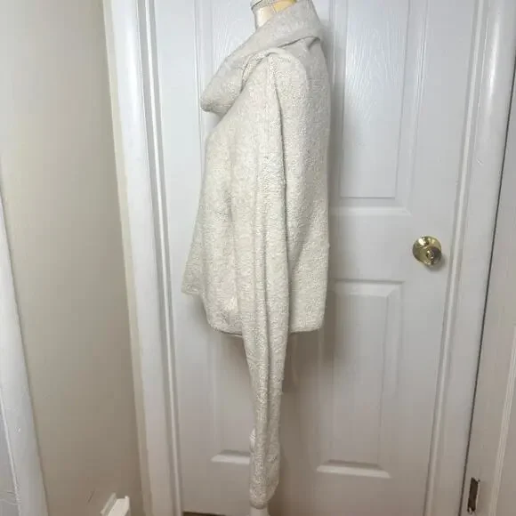 Free People Stormy Pullover Wool Alpaca Blend Sweater in Oatmeal Heather Size M - Picture 4 of 9